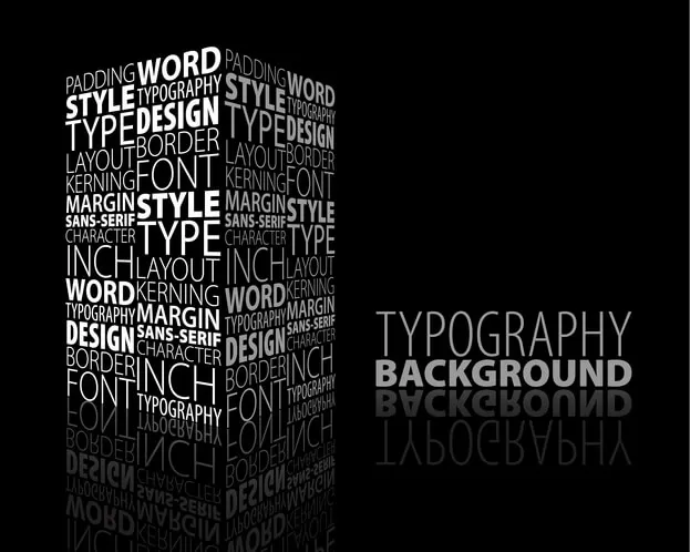 typography word stack image